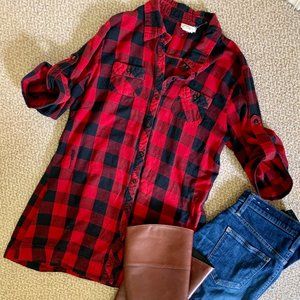GUC Love Rocks Buffalo Check Shirt/Tunic